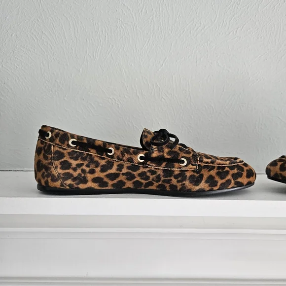 NWOT Stuart Weitzman Tinsley Leopard Moccasins/Loafers - Picture 2 of 14